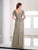 Adrianna Papell Platinum 40452 - Embellished Flutter Sleeve Long Dress Special Occasion Dress