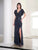 Adrianna Papell Platinum 40455 - Embellished Short Sleeve Evening Gown Special Occasion Dress