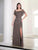 Adrianna Papell Platinum 40457 - Sequin Short Sleeve Long Dress Special Occasion Dress
