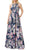 Aidan Mattox MD1E207329 - Floral Print Halter Dress Special Occasion Dress