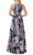 Aidan Mattox MD1E207329 - Floral Print Halter Dress Special Occasion Dress