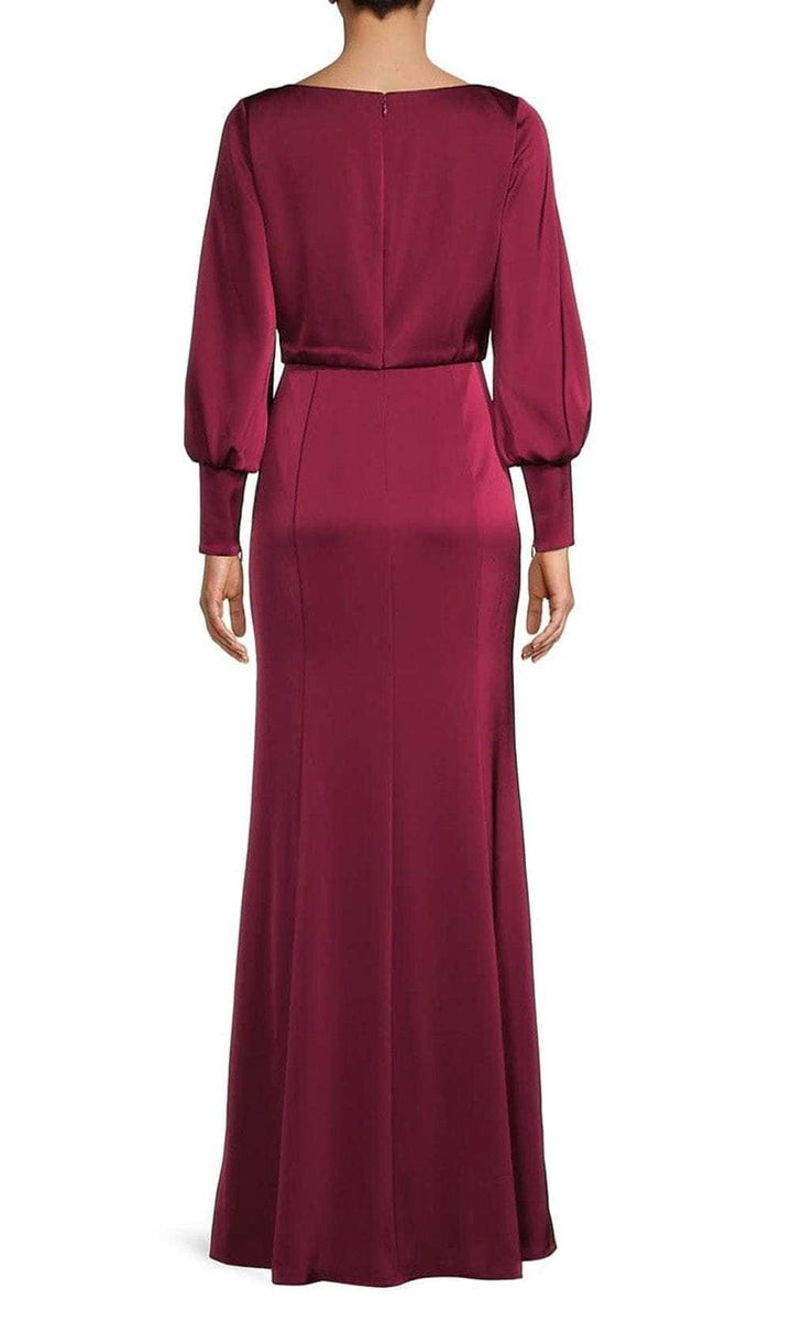 Aidan Mattox MD1E207413 - Long Sleeve Blouson Satin Dress – Couture Candy