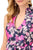 Aidan Mattox MD1E208159 - Floral Print Collared V-Neck Evening Dress Semi Formal