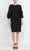 Alberto Makali 18322 - Knee Length Ruffle Sleeve Dress Cocktail Dresses 2 / Black