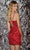 Aleta Couture 1067 - Plunging Motif Cocktail Dress Cocktail Dresses