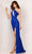 Aleta Couture 1091 - Asymmetric Cutouts Evening Gown Special Occasion Dress 000 / Royal