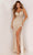 Aleta Couture 1092 - Beaded Fitted Empire Waist Gown Special Occasion Dress 000 / Ivory/Gold