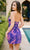 Aleta Couture 1287 - Deep V-neck Cocktail Dress Cocktail Dresses