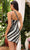 Aleta Couture 1288 - Stripe Asymmetrical Cocktail Dress Cocktail Dresses