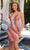 Aleta Couture 1288 - Stripe Asymmetrical Cocktail Dress Cocktail Dresses