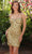 Aleta Couture 1291 - Jeweled Strap Cocktail Dress Homecoming Dresses 000 / Gold