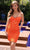 Aleta Couture 1291 - Jeweled Strap Cocktail Dress Homecoming Dresses 000 / Orange