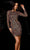 Aleta Couture 709 - Long Sleeve Cutout Dress Cocktail Dresses 00 / Black Multi