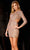 Aleta Couture 709 - Long Sleeve Cutout Dress Cocktail Dresses 00 / Nude Multi