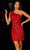 Aleta Couture 750 - One Shoulder Cocktail Dress with Slit Cocktail Dresses 000 / Cherry Red