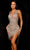 Aleta Couture 786 - Halter Plunging Cocktail Dress Cocktail Dresses 000 / Sky/Silver