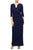 Alex Evenings - 225196 Glitter Square Neck Formal Dress Mother of the Bride Dresses 6P / Navy