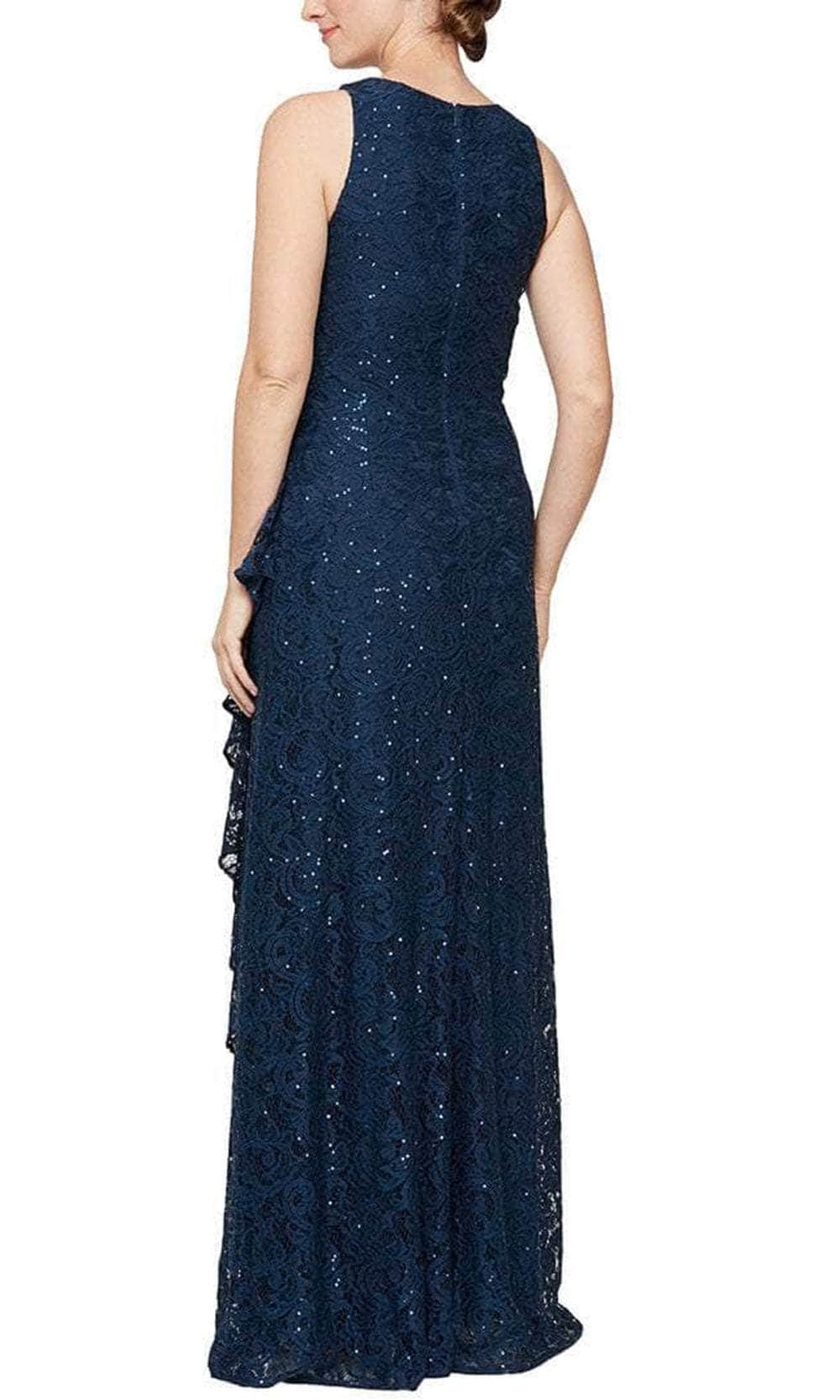 Alex Evenings 81122434 Sleeveless Embroidered Evening Dress