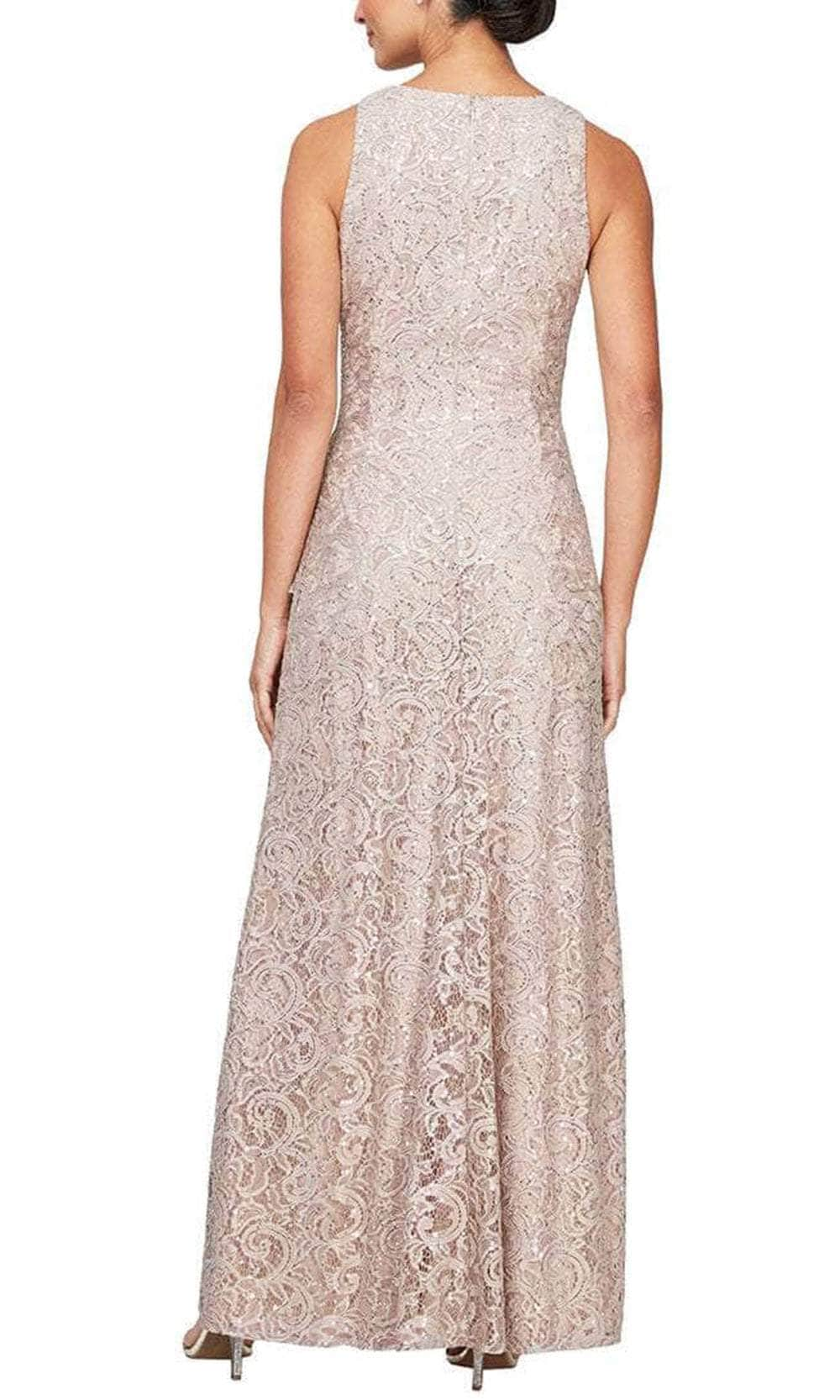 Alex Evenings 81122434 Sleeveless Embroidered Evening Dress