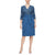 Alex Evenings 81171230 - Scalloped Neck Complementing Midi Dress Cocktail Dresses 2 / Vintage Blue