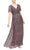 Alex Evenings 8127739 - V Neck Empire Waist Long Dress Evening Dresses 2 / Maroon