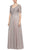 Alex Evenings - 8132988 Short Sleeve Embroidered Long Dress Mother of the Bride Dresses 18 / Peacock