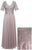 Alex Evenings - 8132988 Short Sleeve Embroidered Long Dress Mother of the Bride Dresses 18 / Peacock