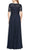 Alex Evenings - 8132988 Short Sleeve Embroidered Long Dress Mother of the Bride Dresses 18 / Peacock