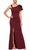 Alex Evenings 8160422 - Asymmetric Neck Side Slit Formal Gown Formal Gowns 2 / Wine