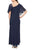 Alex Evenings - 8192003 Chiffon Cape Dress Mother of the Bride Dresses 18 / Navy