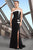 Alexander by Daymor 1188 - Off Shoulder Ruffled Evening Gown Evening Dresses 4 / Blk/White