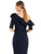 Alexander by Daymor 1663Short - Tiered Ruffle Detailed Knee-Length Dress Evening Dresses 10 / Navy