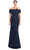 Alexander by Daymor 1753S23 - Pleated Detail Embroidered Evening Gown Evening Dresses 8 / Quartz