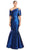 Alexander by Daymor 1879F23 - Fold Over Asymmetrical Evening Dress Evening Dresses 6 / Black