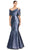 Alexander by Daymor 1879F23 - Fold Over Asymmetrical Evening Dress Evening Dresses 6 / Black