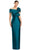 Alexander by Daymor 1885F23 -Pleated Bow Accented Evening Dress Evening Dresses 6 / Emerald