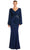 Alexander by Daymor 1886F23 - Bishop Sleeve Mermaid Evening Gown Evening Dresses 10 / Midnite