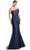 Alexander by Daymor 1966S24 - Off Shoulder Mermaid Evening Dress Evening Dresses 4 / Navy