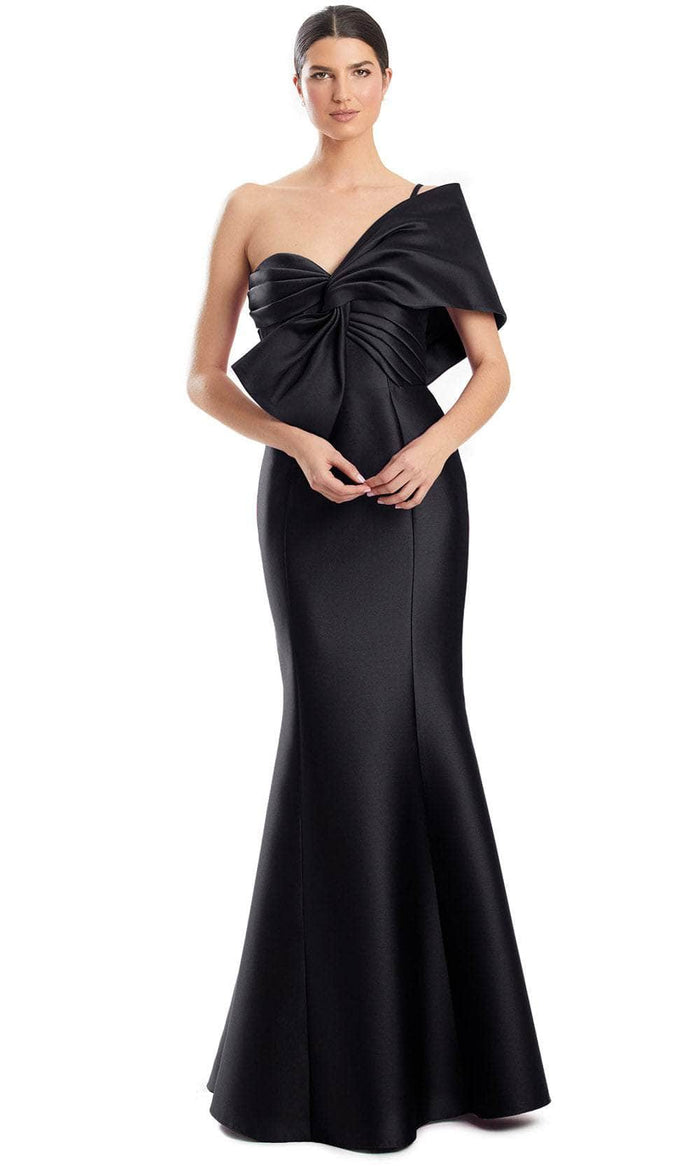 Alexander by Daymor 1977S24 - Sweetheart Pleated Top Evening Dress Evening Dresses 4 / Black