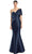 Alexander by Daymor 1977S24 - Sweetheart Pleated Top Evening Dress Evening Dresses 4 / Navy