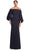 Alexander by Daymor 2047F24 - Lace Off-Shoulder Long Gown Mother of the Bride Dresses 4 / Navy