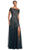 Alexander by Daymor 2051F24 - Embellished Off-Shoulder Evening Gown Mother of the Bride Dresses 4 / Hunter/Multi