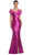 Alexander by Daymor 2052F24 - Pleated Bodice Off Shoulder Evening Gown Mother Of The Bride Dresses 4 / Fuchsia