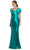 Alexander by Daymor 2052F24 - Pleated Bodice Off Shoulder Evening Gown Mother Of The Bride Dresses 4 / Jade