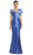 Alexander by Daymor 2052F24 - Pleated Bodice Off Shoulder Evening Gown Mother Of The Bride Dresses 4 / Periwinkle