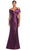 Alexander by Daymor 2052F24 - Pleated Bodice Off Shoulder Evening Gown Mother Of The Bride Dresses 4 / Plum