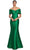 Alexander by Daymor 2053F24 - Short Sleeve Mermaid Evening Gown Prom Dresses 4 / Emerald