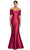 Alexander by Daymor 2053F24 - Short Sleeve Mermaid Evening Gown Prom Dresses 4 / Raspberry