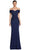 Alexander by Daymor 2057F24 - Embroidered Off Shoulder Evening Gown Prom Dresses 4 / Midnite