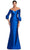 Alexander by Daymor 2060F24 - Quarter Sleeve V-Neck Evening Gown Mother Of The Bride Dresses 4 / Royal